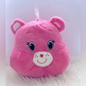 Care Bear Plushie Head with Throw Blanket